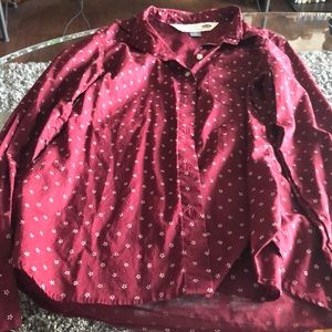 Maroon button up